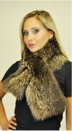 Raccoon fur scarf